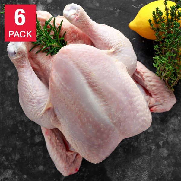 Green Circle Whole Chicken, 6 Chickens, 18 lbs. Total