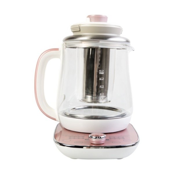 AROMA Multi Function Glass Electric Water Kettle Healthy Tea Kettle 1.5L AWK-701 Rose Gold