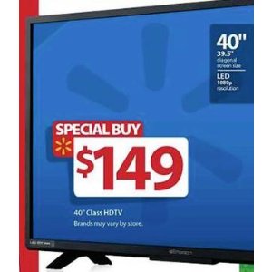 40" Class HDTV Brands may vary by store