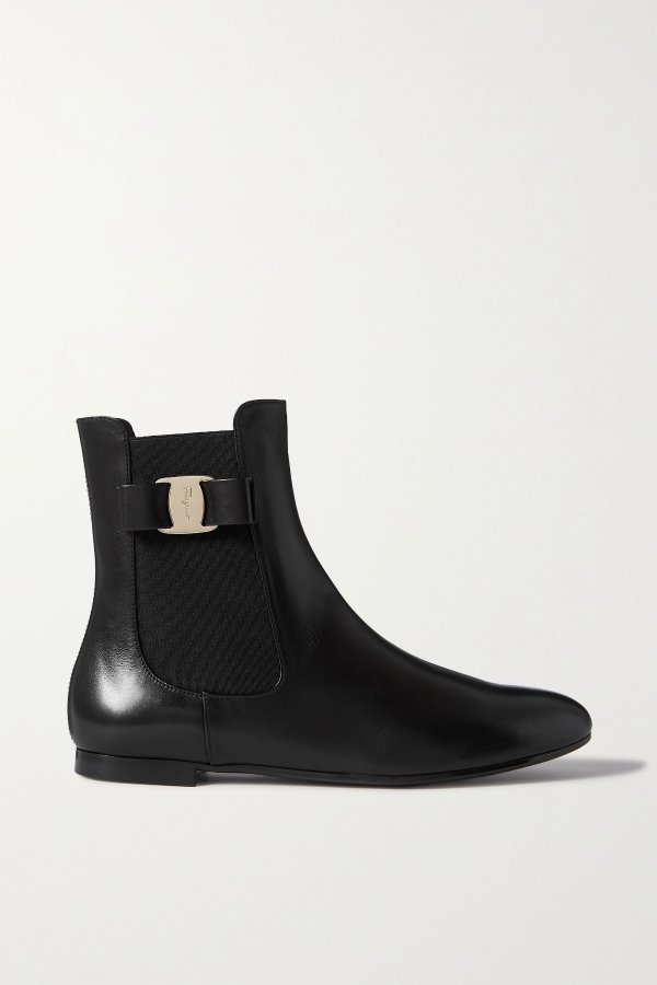 Leelo bow-detailed leather Chelsea boots