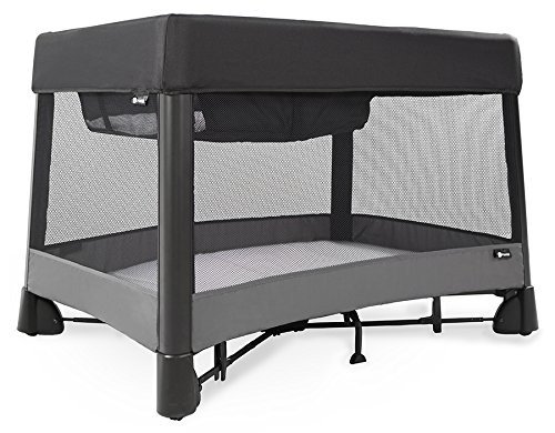 Breeze Plus Portable playard with Removable Bassinet and Changing Station - Easy one Push Open, one Pull Close