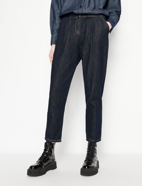 DARTED DENIM PANTS, Casual Pants for Women | A|X Online Store