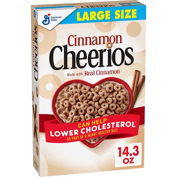 Cinnamon Cheerios Breakfast Cereal, Gluten Free, 14.3 oz