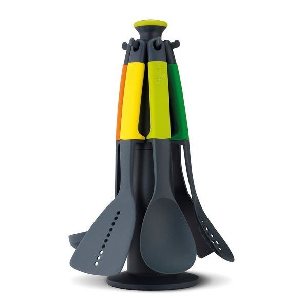 Joseph Joseph Multi-coloured 'Elevate ' 6 piece kitchen utensils with carousel stand