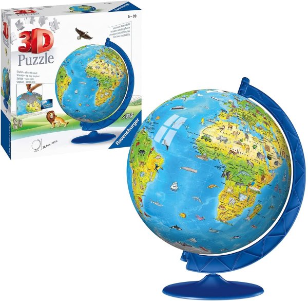 Ravensburger Children's World Globe 180 Piece 3D Jigsaw Puzzle