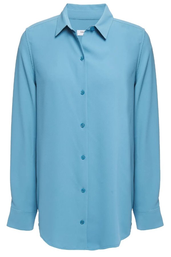 Essential washed-crepe shirt