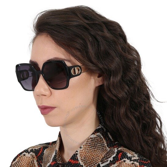 Grey Gradient Oversized Ladies Sunglasses 30MONTAIGNE S6U 12A1 58