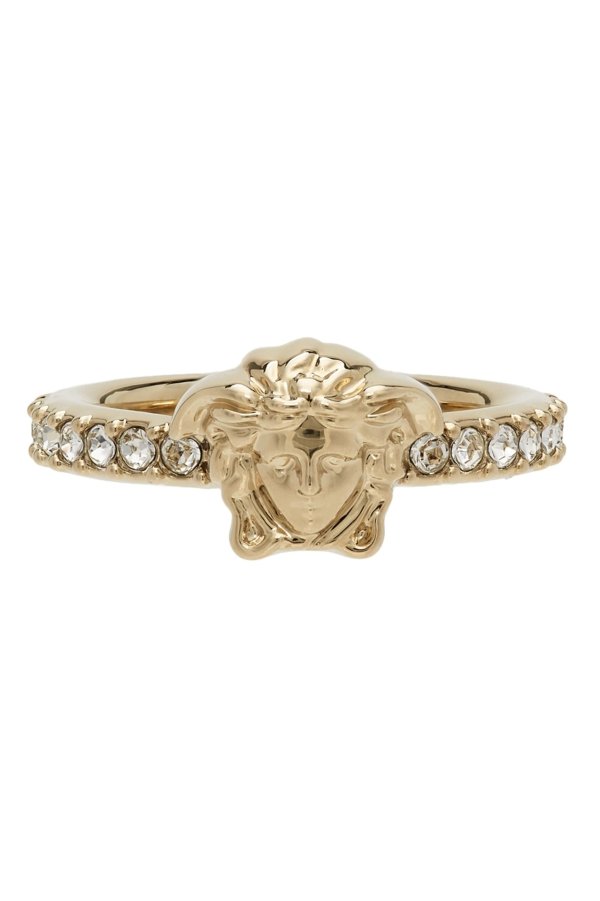 Gold Medusa Swarovski Ring