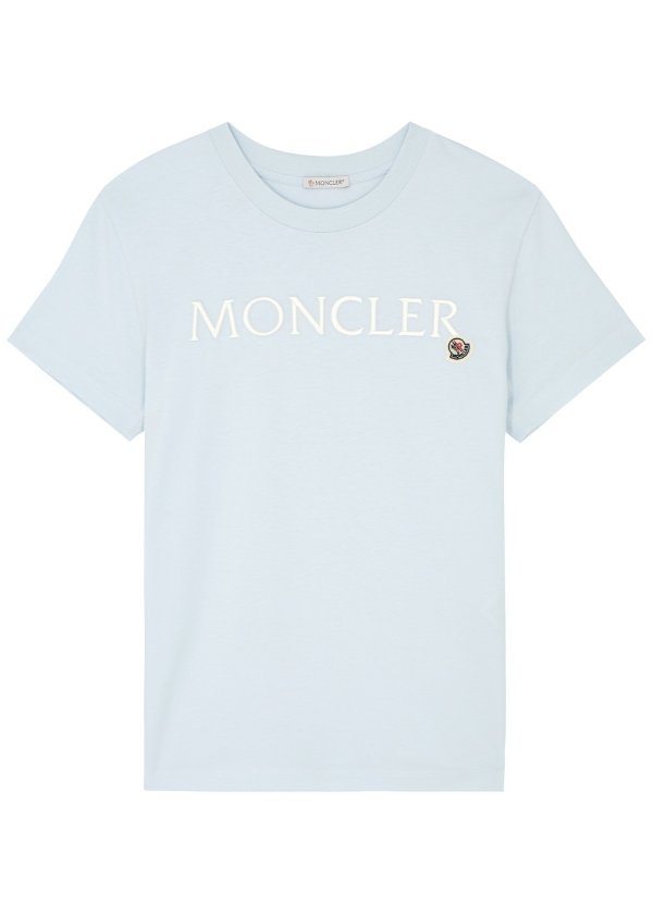 MONCLER New Season Logo-embroidered cotton T-shirt