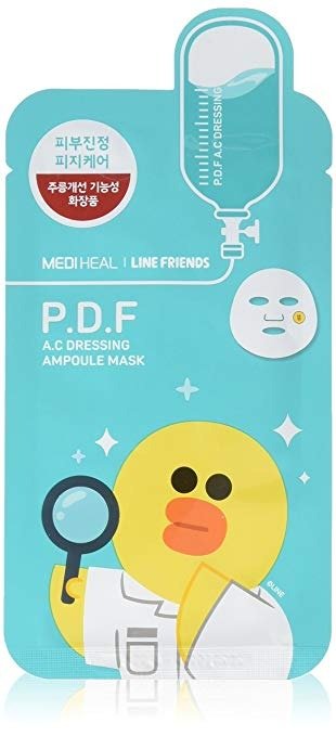 Line Friends P.D.F A.C Dressing Ampoule Face Mask Sheet 27ml X 10pcs
