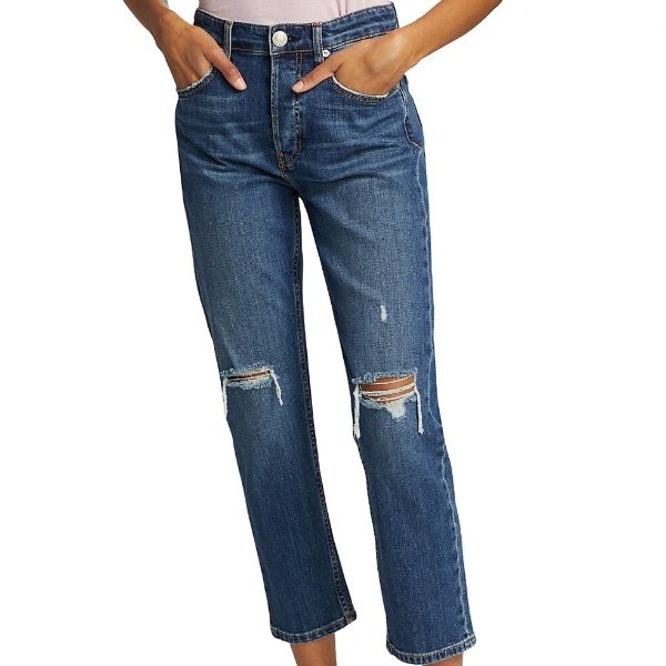 Maya High-Rise Slim-Fit Ankle Jeans