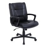 Realspace Rezzi Vegan Leather Chair Black - Office Depot