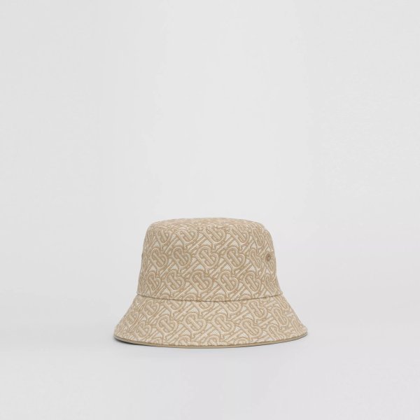 Embroidered Monogram Linen Cotton Bucket Hat