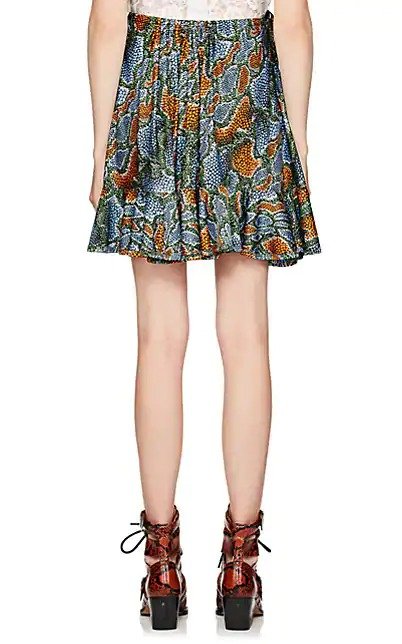 Python-Print Jersey Miniskirt
