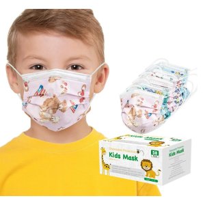 YHDOLL 50 PCS Kids Cartoons Disposable Face Mask