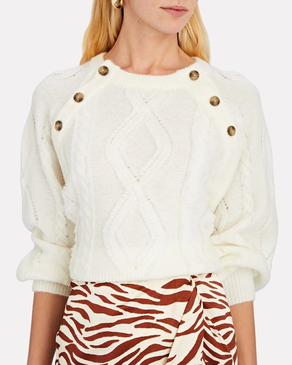 Layla Buttoned Cable Knit Sweater