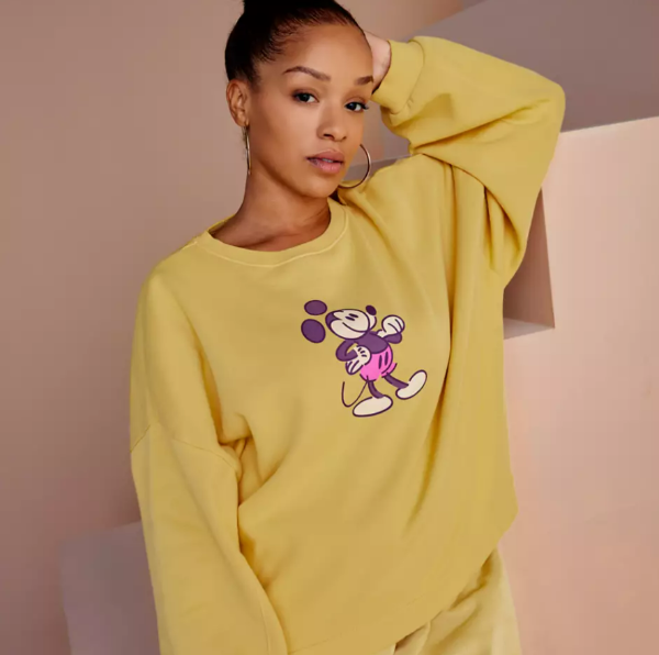 Mickey Mouse Genuine Mousewear Pullover Sweatshirt for Women – Gold | shopDisney