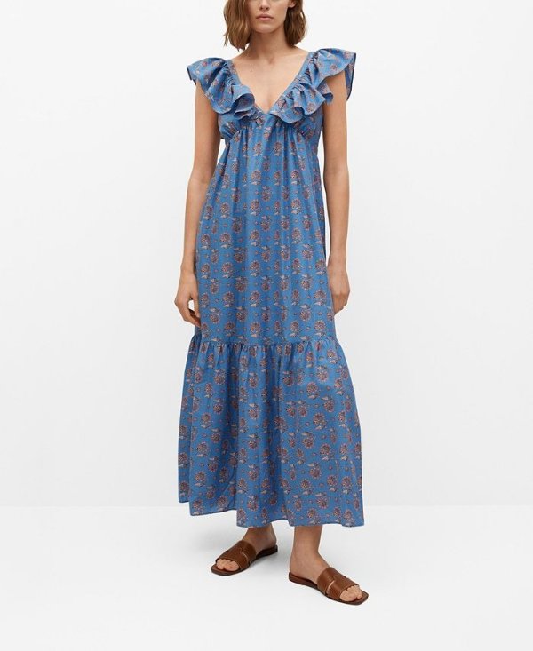 Women's Organic Cotton Ruffled Dress