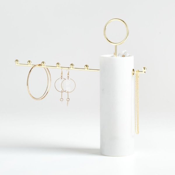 Paulina Marble Jewelry Stand + Reviews | Crate & Barrel