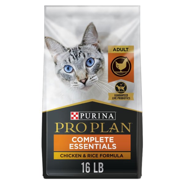 Pro Plan High Protein with Probiotics Chicken & Rice Formula Dry Cat Food, 16 lbs.