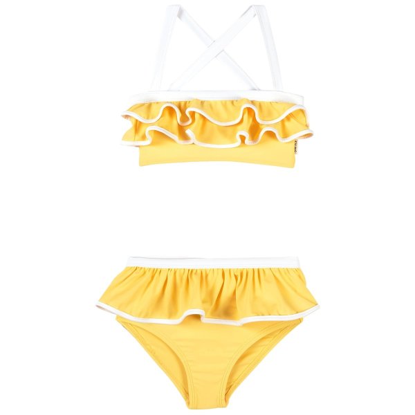 Lemonade/Optical White Cannes Frill Bikini | AlexandAlexa