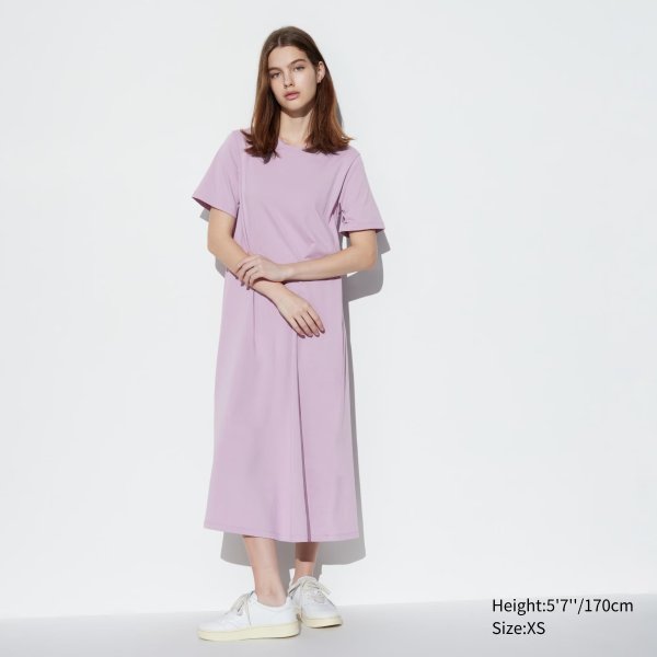 AIRism Cotton Short Sleeve T-Shirt Dress | UNIQLO US