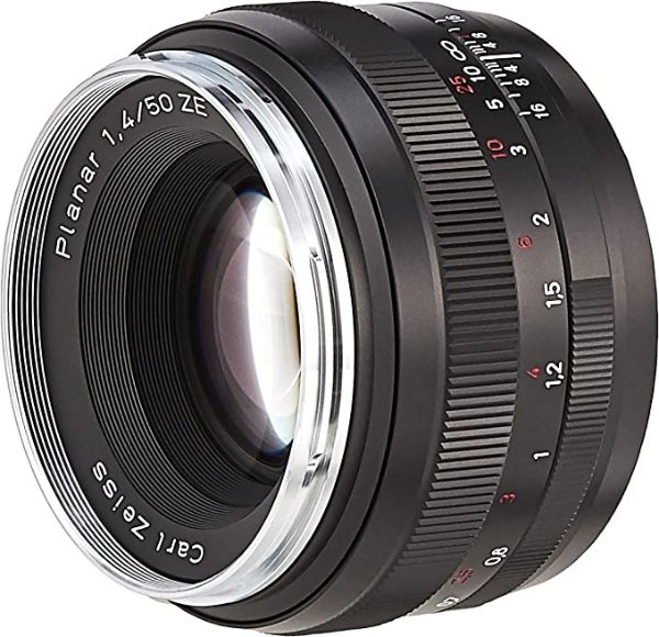 Classic Planar ZE T* 50mm f/1.4 Standard Camera Lens for Canon EF-Mount SLR DSLR Cameras, Black