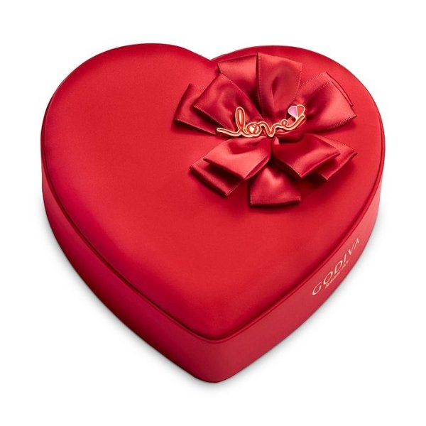 Valentine's Day Fabric Heart Chocolate Gift Box, 14 Piece