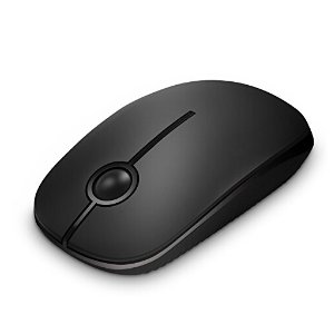Jelly Comb 2.4G Slim Wireless Mouse with Nano Receiver - Black