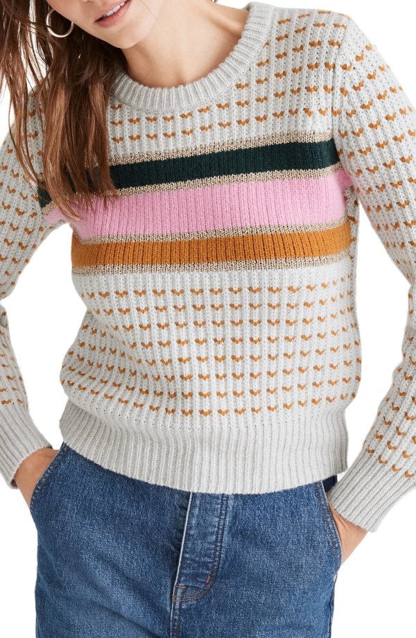 Metallic Stripe Sweater