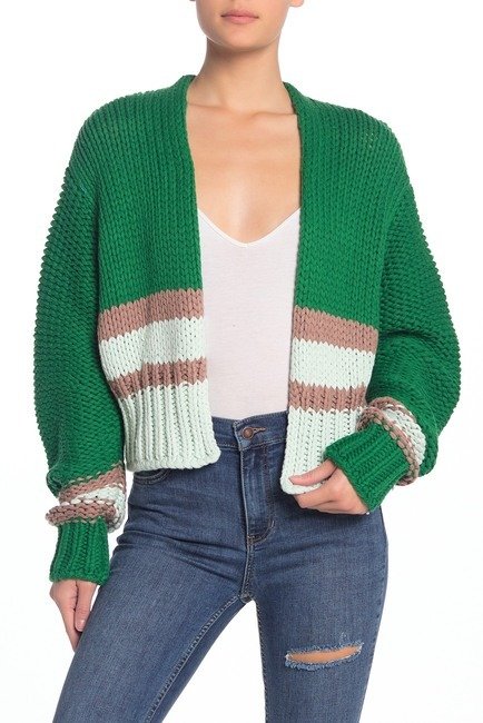 Glow For It Cropped Knit Cardigan