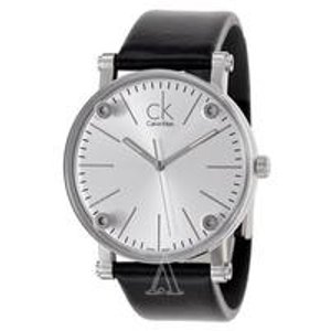 Calvin Klein Cogent 男式不锈钢时尚腕表，型号 K3B2T1C6 + 送免费项链