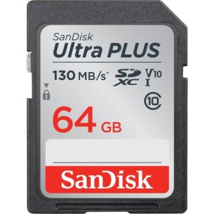 SanDisk Ultra Plus 64GB SDXC / microSDXC Memory Card