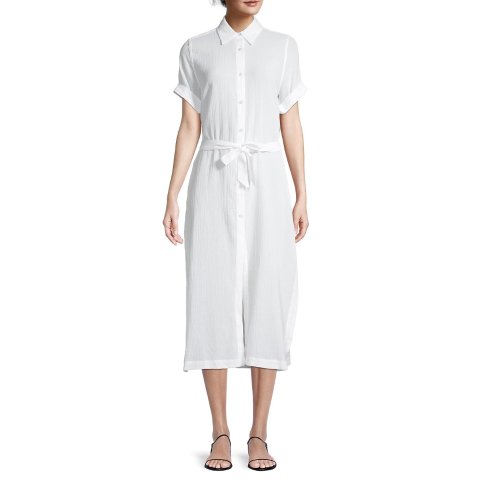 ​Tie-Waist Shirt Dress