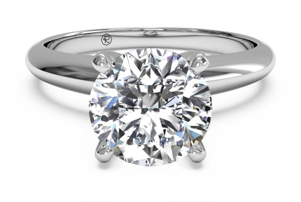 High Set Solitaire Knife-edge Engagement Ring