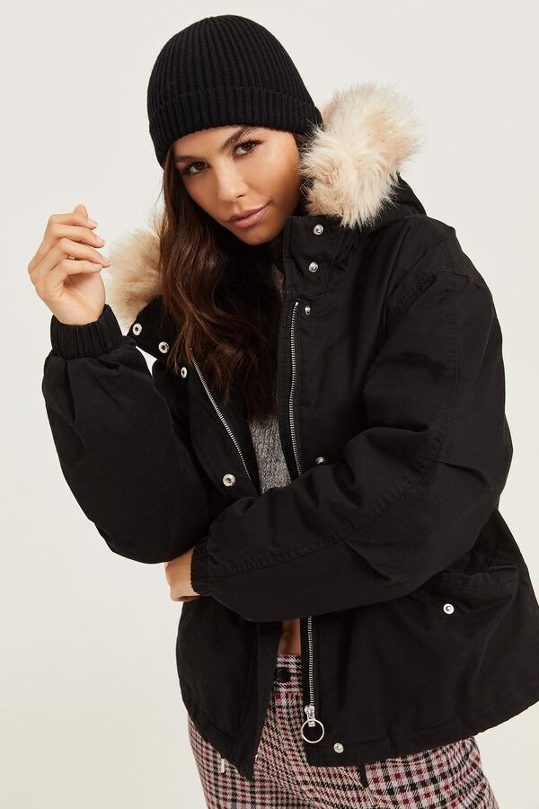 Short Faux Fur Hooded Parka - Clothing | Ardene
