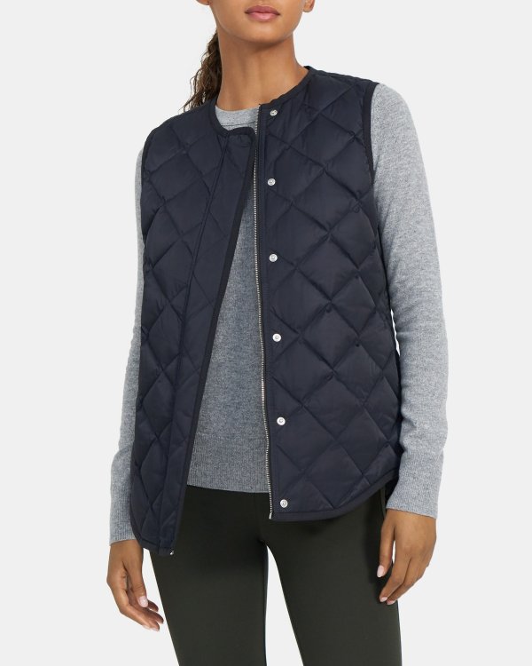 Quilted Vest in Taffeta