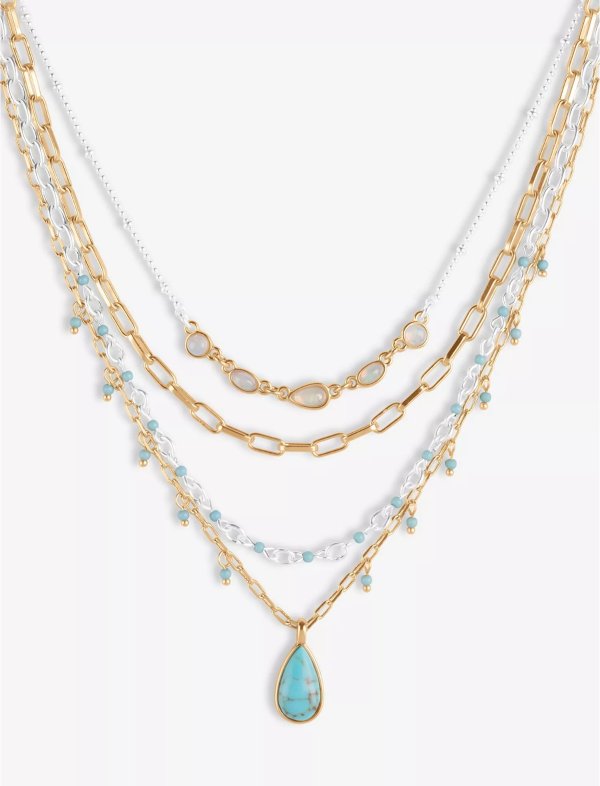 Turquoise Beaded Layer Necklace | Lucky Brand
