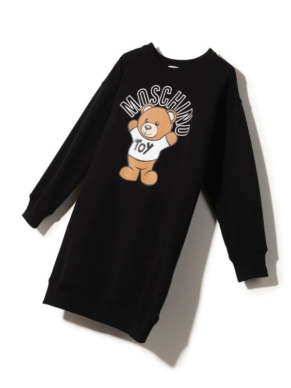 Teddy-Bear motif jumper dress