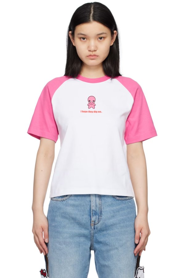 Pink & White Wirdo T-Shirt