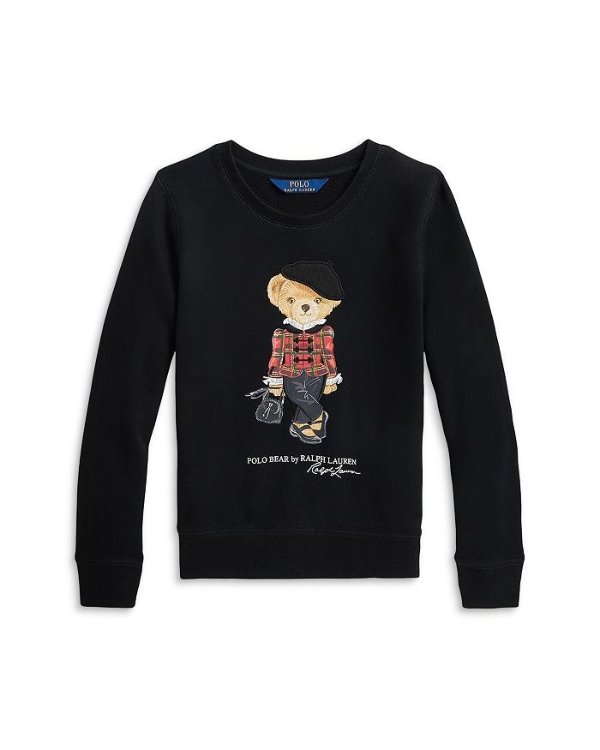 Girls' Polo Bear Graphic Fleece Sweatshirt - Little Kid