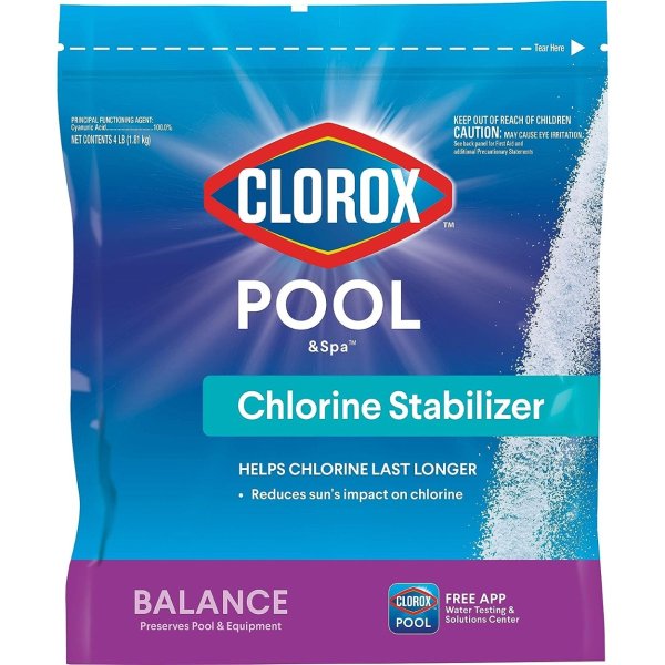 Clorox Pool&Spa 12004CLX Chlorine Stabilizer, 4 lb
