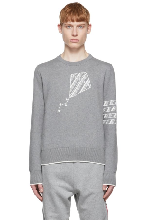 Grey 4-Bar Kite Icon Sweatshirt