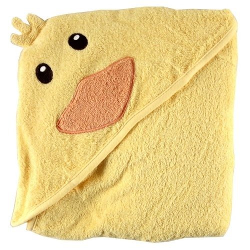 Animal Face Hooded Woven Terry Baby Towel, Duck