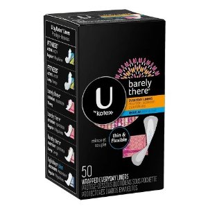 U by Kotex Barely There Pantiliners Unscented, Thin