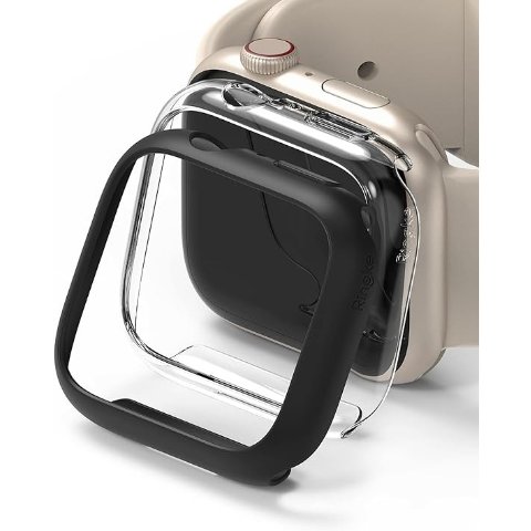 Apple Watch 7/8/9 45mm保护壳 2只 黑色