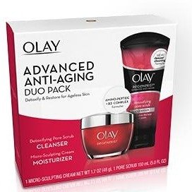 Regenerist Advanced Anti-Aging Pore Scrub Cleanser (5.0 Oz), Face Moisturizer Cream (1.7 Oz)