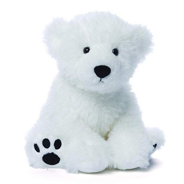Fresco Polar Teddy Bear Stuffed Animal Plush, White, 10"