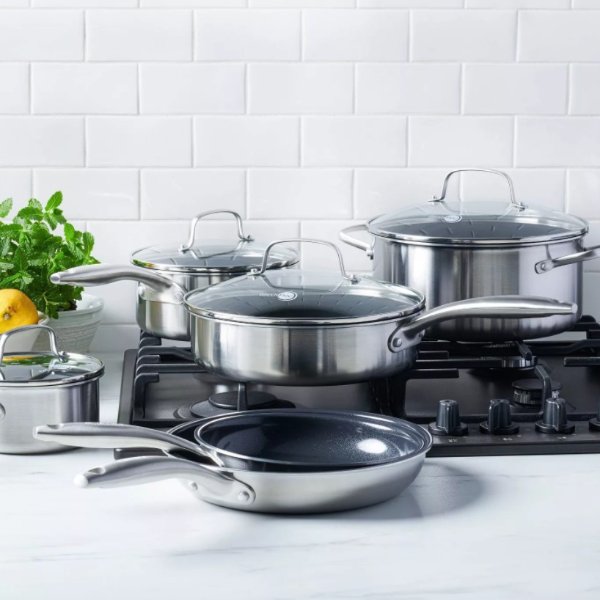 Greenwich 10pc Stainless Steel Cookware Set