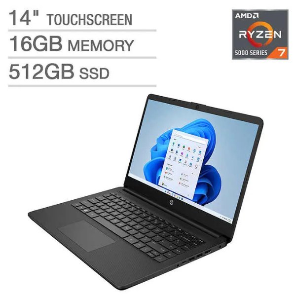 14" Touchscreen Laptop(R7 5700U, 16GB, 512GB)